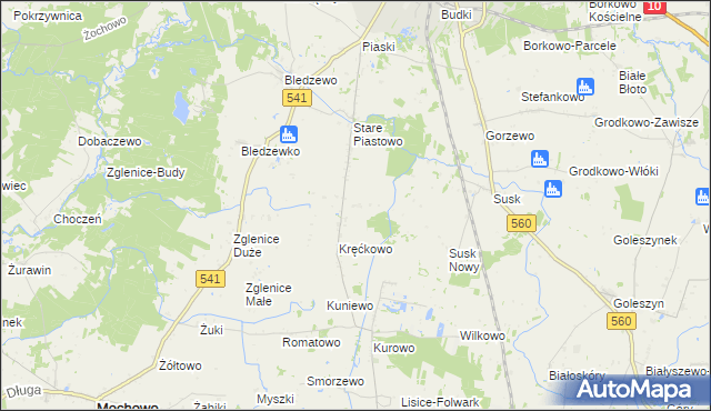 mapa Nowe Piastowo, Nowe Piastowo na mapie Targeo