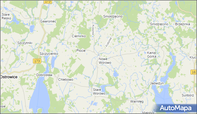 mapa Nowe Worowo, Nowe Worowo na mapie Targeo