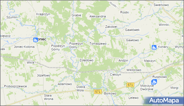 mapa Nowosiółki gmina Nowe Miasto, Nowosiółki gmina Nowe Miasto na mapie Targeo