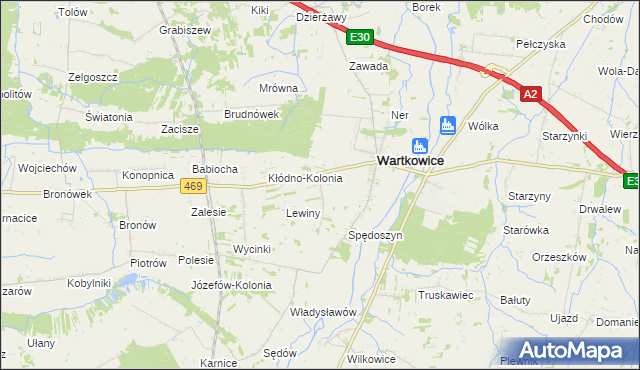 mapa Nowy Gostków, Nowy Gostków na mapie Targeo