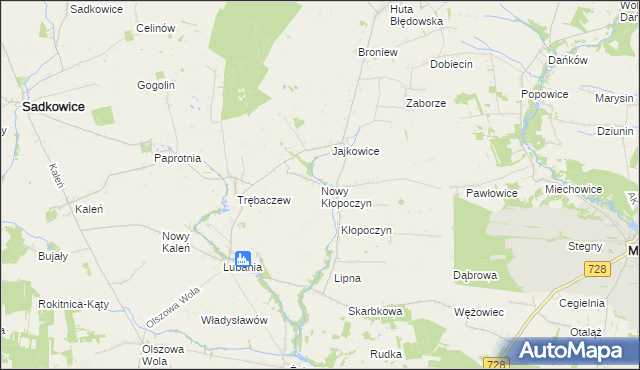 mapa Nowy Kłopoczyn, Nowy Kłopoczyn na mapie Targeo