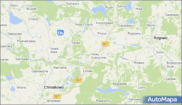 mapa Nowy Kobrzyniec, Nowy Kobrzyniec na mapie Targeo