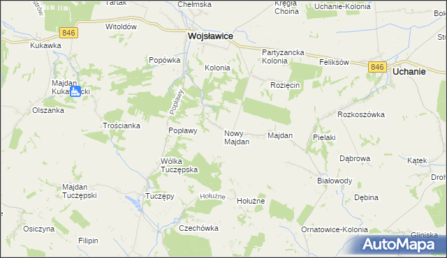 mapa Nowy Majdan, Nowy Majdan na mapie Targeo