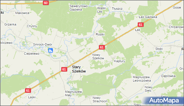 mapa Nowy Szelków, Nowy Szelków na mapie Targeo