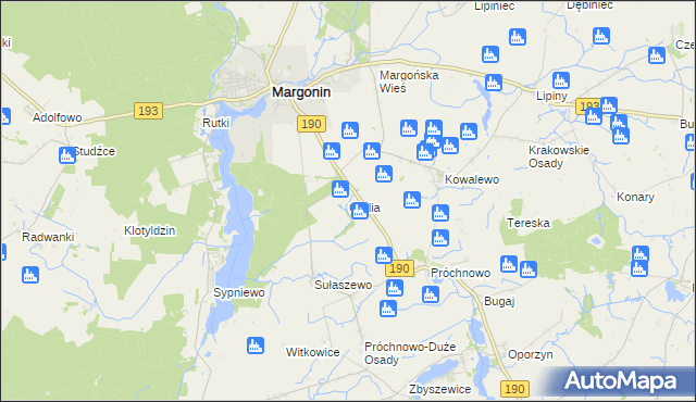 mapa Ofelia, Ofelia na mapie Targeo