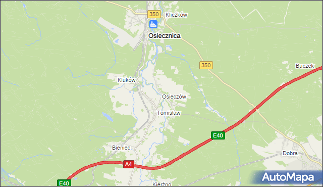 mapa Osieczów, Osieczów na mapie Targeo