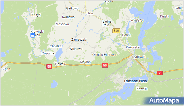 mapa Osiniak-Piotrowo, Osiniak-Piotrowo na mapie Targeo