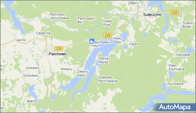 mapa Ostrów Mausz, Ostrów Mausz na mapie Targeo