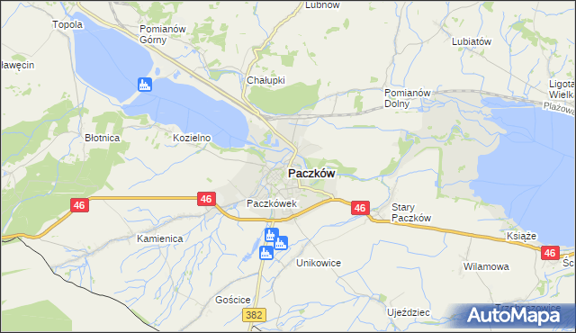 mapa Paczków powiat nyski, Paczków powiat nyski na mapie Targeo