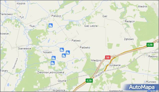 mapa Pałówko, Pałówko na mapie Targeo