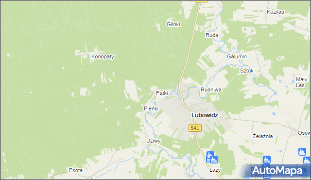 mapa Pątki, Pątki na mapie Targeo