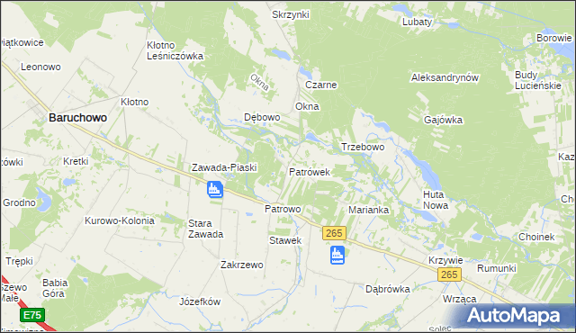 mapa Patrówek, Patrówek na mapie Targeo