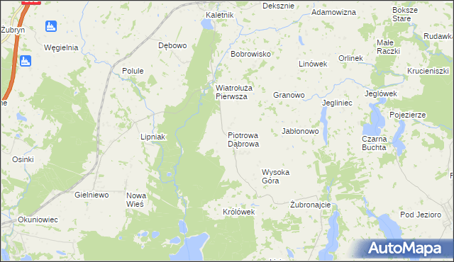 mapa Piotrowa Dąbrowa, Piotrowa Dąbrowa na mapie Targeo