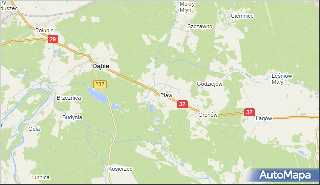 mapa Pław, Pław na mapie Targeo
