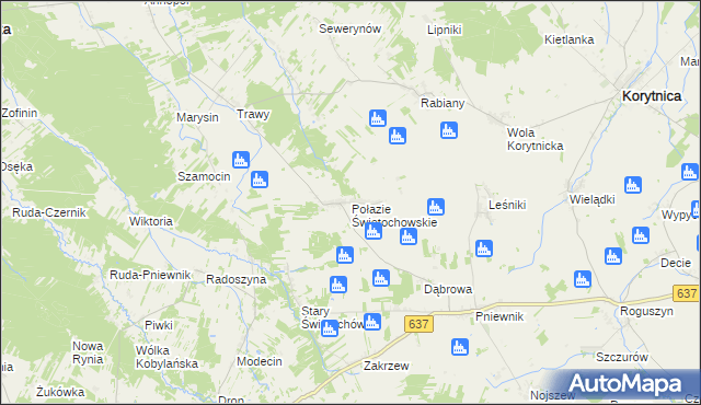 mapa Połazie Świętochowskie, Połazie Świętochowskie na mapie Targeo