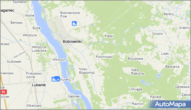 mapa Polichnowo, Polichnowo na mapie Targeo