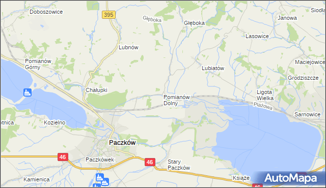 mapa Pomianów Dolny, Pomianów Dolny na mapie Targeo