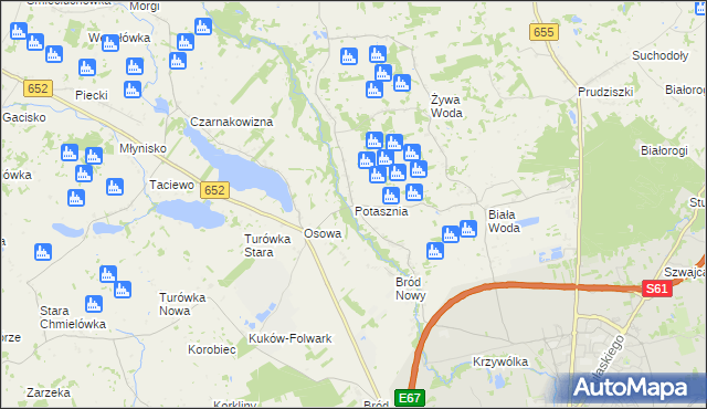 mapa Potasznia gmina Suwałki, Potasznia gmina Suwałki na mapie Targeo