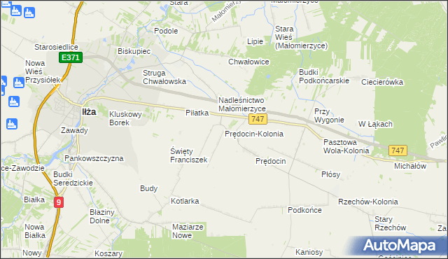 mapa Prędocin-Kolonia, Prędocin-Kolonia na mapie Targeo