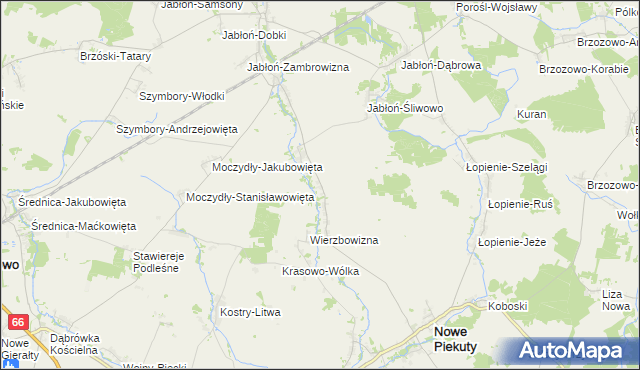 mapa Pruszanka Mała, Pruszanka Mała na mapie Targeo