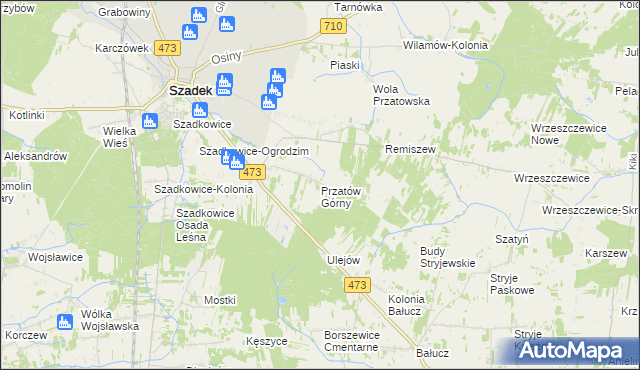 mapa Przatów Górny, Przatów Górny na mapie Targeo