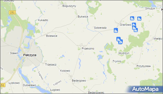 mapa Przekolno, Przekolno na mapie Targeo