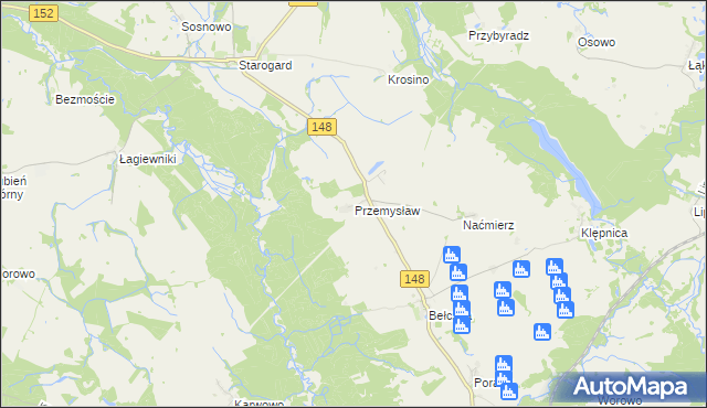 mapa Przemysław gmina Resko, Przemysław gmina Resko na mapie Targeo