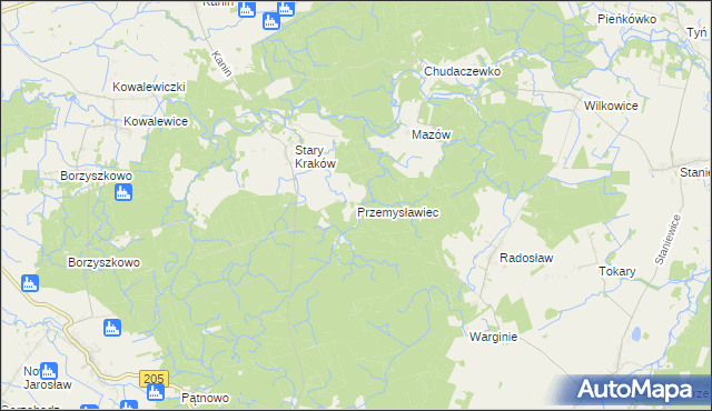 mapa Przemysławiec, Przemysławiec na mapie Targeo