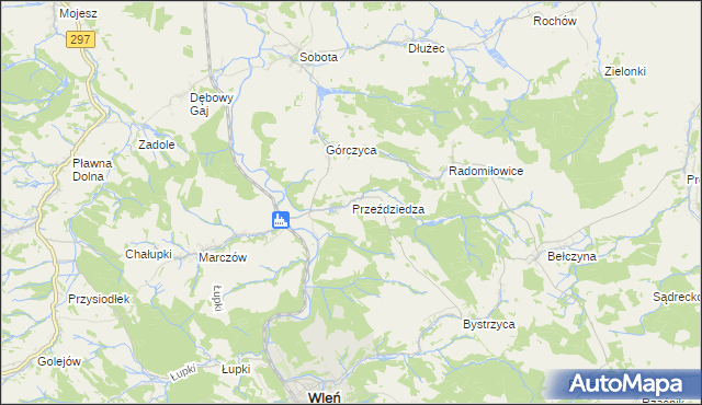 mapa Przeździedza, Przeździedza na mapie Targeo