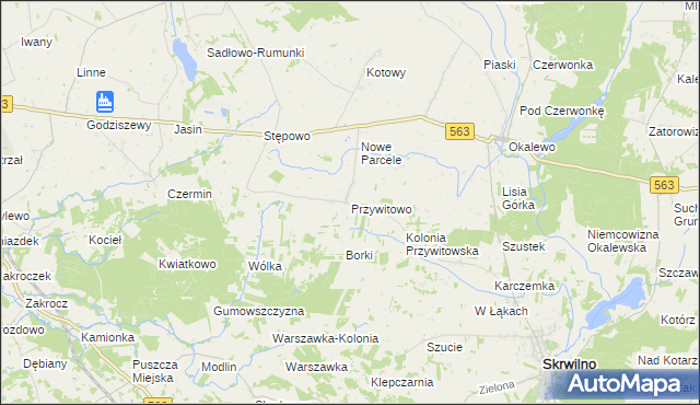 mapa Przywitowo, Przywitowo na mapie Targeo