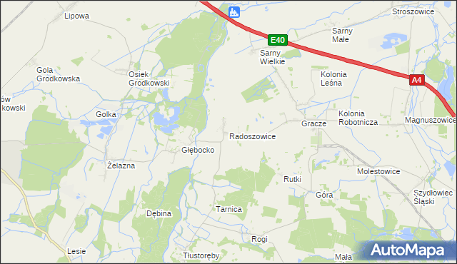 mapa Radoszowice, Radoszowice na mapie Targeo