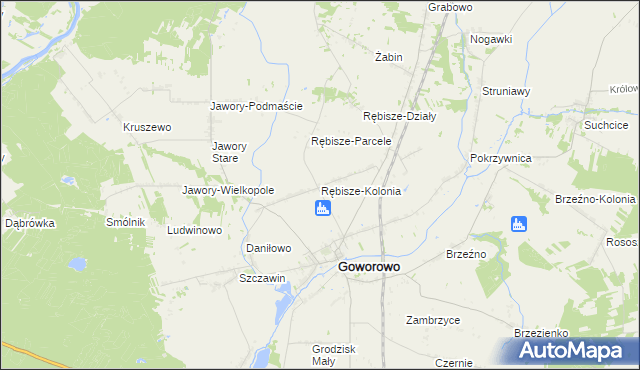 mapa Rębisze-Kolonia, Rębisze-Kolonia na mapie Targeo