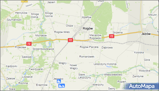 mapa Rogów-Parcela, Rogów-Parcela na mapie Targeo