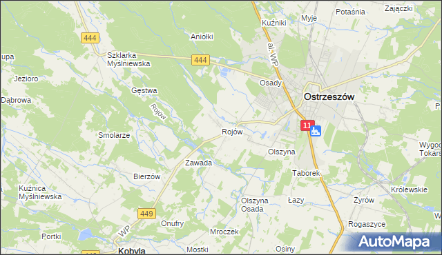 mapa Rojów, Rojów na mapie Targeo