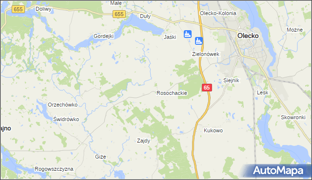 mapa Rosochackie, Rosochackie na mapie Targeo