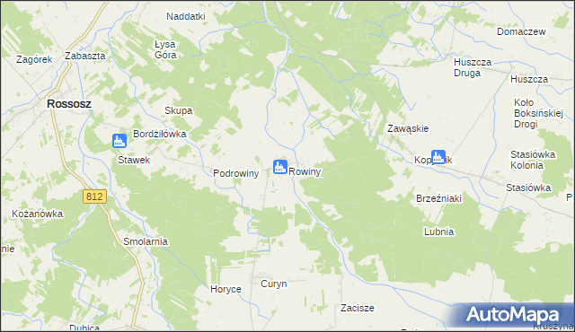 mapa Rowiny, Rowiny na mapie Targeo