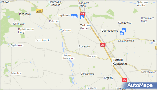 mapa Rucewko, Rucewko na mapie Targeo