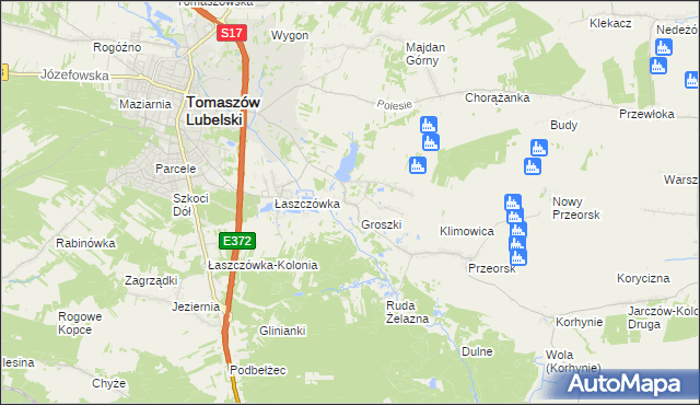 mapa Ruda Wołoska, Ruda Wołoska na mapie Targeo