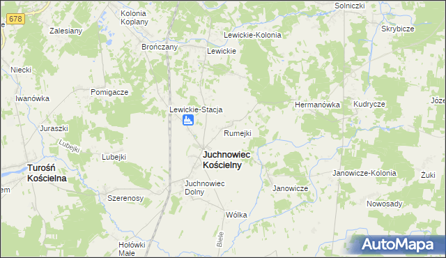 mapa Rumejki, Rumejki na mapie Targeo