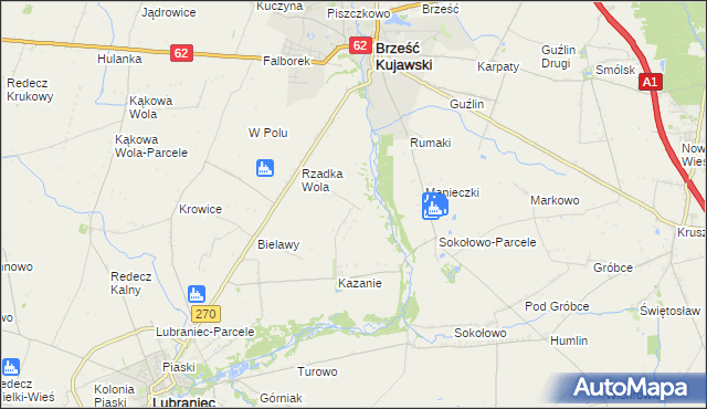 mapa Rzadka Wola-Parcele, Rzadka Wola-Parcele na mapie Targeo