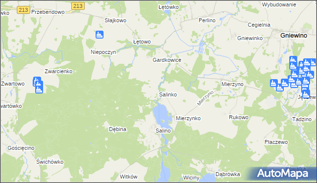 mapa Salinko, Salinko na mapie Targeo