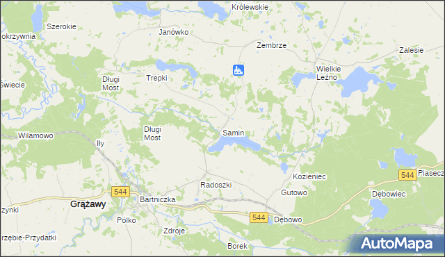 mapa Samin gmina Bartniczka, Samin gmina Bartniczka na mapie Targeo