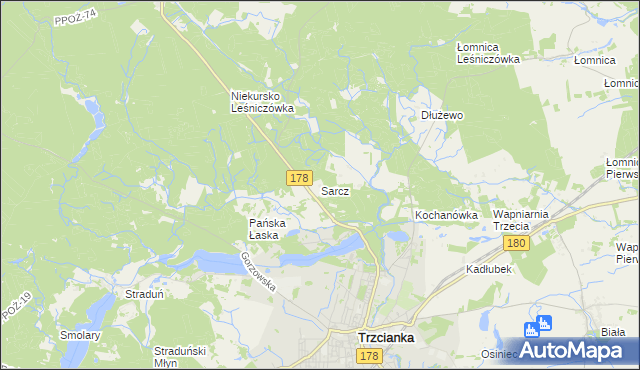 mapa Sarcz, Sarcz na mapie Targeo