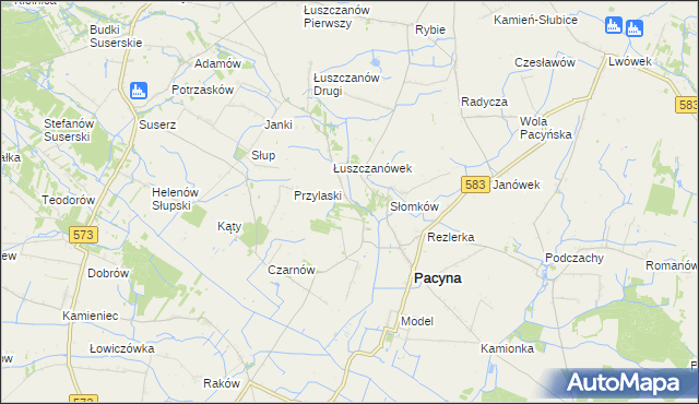 mapa Sejkowice, Sejkowice na mapie Targeo