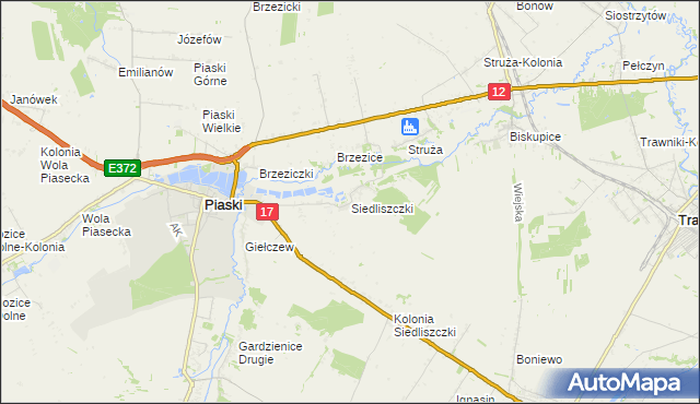 mapa Siedliszczki gmina Piaski, Siedliszczki gmina Piaski na mapie Targeo