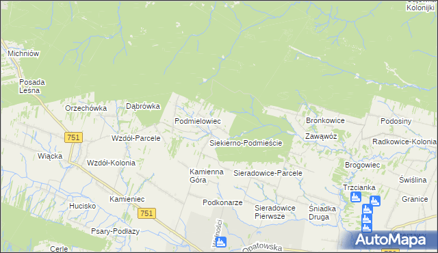 mapa Siekierno-Przedgrab, Siekierno-Przedgrab na mapie Targeo