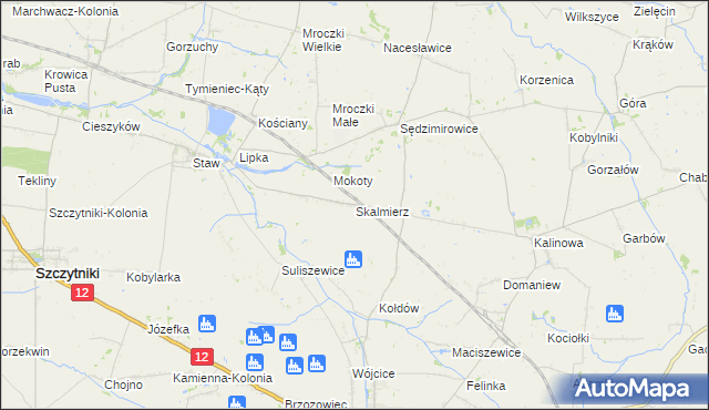 mapa Skalmierz, Skalmierz na mapie Targeo