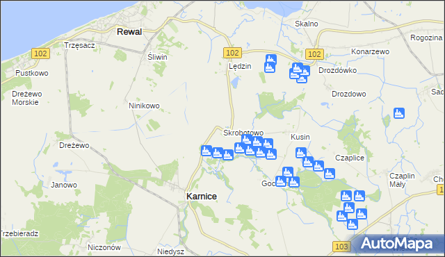 mapa Skrobotowo, Skrobotowo na mapie Targeo