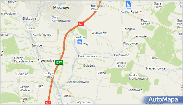 mapa Sławice Szlacheckie, Sławice Szlacheckie na mapie Targeo