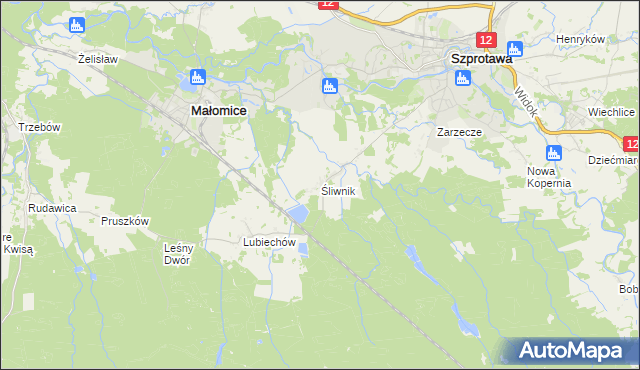 mapa Śliwnik, Śliwnik na mapie Targeo